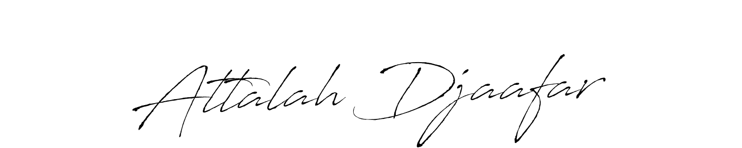 Create a beautiful signature design for name Attalah Djaafar. With this signature (Antro_Vectra) fonts, you can make a handwritten signature for free. Attalah Djaafar signature style 6 images and pictures png