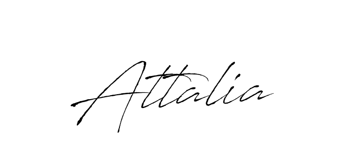 Use a signature maker to create a handwritten signature online. With this signature software, you can design (Antro_Vectra) your own signature for name Attalia. Attalia signature style 6 images and pictures png