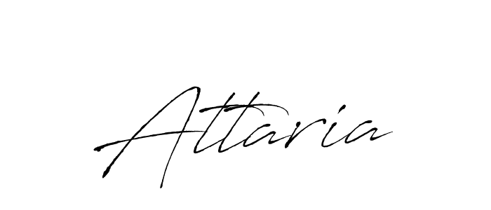 Design your own signature with our free online signature maker. With this signature software, you can create a handwritten (Antro_Vectra) signature for name Attaria. Attaria signature style 6 images and pictures png