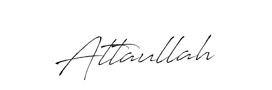 Design your own signature with our free online signature maker. With this signature software, you can create a handwritten (Antro_Vectra) signature for name Attaullah. Attaullah signature style 6 images and pictures png