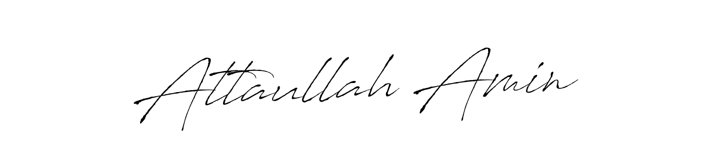 How to make Attaullah Amin name signature. Use Antro_Vectra style for creating short signs online. This is the latest handwritten sign. Attaullah Amin signature style 6 images and pictures png