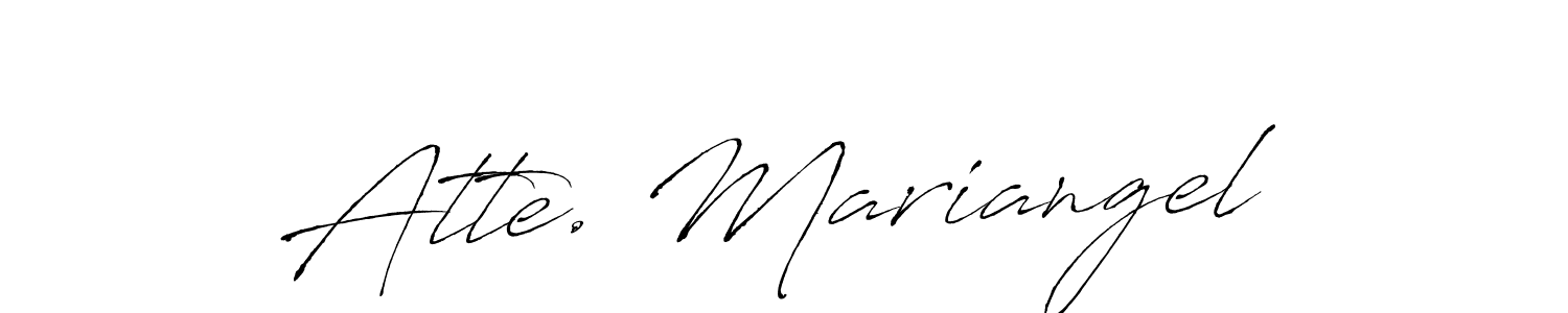 Make a beautiful signature design for name Atte. Mariangel. With this signature (Antro_Vectra) style, you can create a handwritten signature for free. Atte. Mariangel signature style 6 images and pictures png