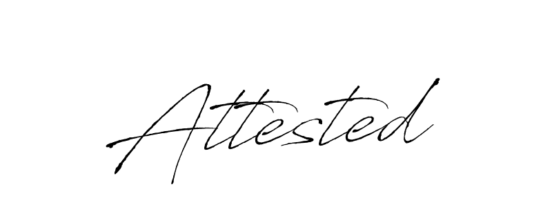 Create a beautiful signature design for name Attested. With this signature (Antro_Vectra) fonts, you can make a handwritten signature for free. Attested signature style 6 images and pictures png