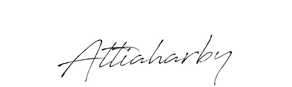 Make a beautiful signature design for name Attiaharby. With this signature (Antro_Vectra) style, you can create a handwritten signature for free. Attiaharby signature style 6 images and pictures png