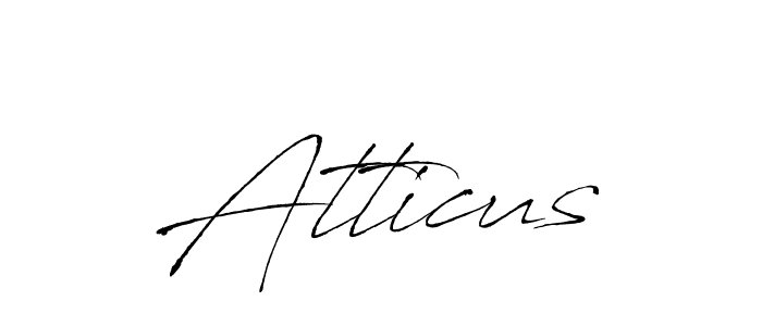 Use a signature maker to create a handwritten signature online. With this signature software, you can design (Antro_Vectra) your own signature for name Atticus. Atticus signature style 6 images and pictures png