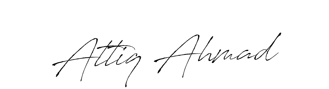 Also You can easily find your signature by using the search form. We will create Attiq Ahmad name handwritten signature images for you free of cost using Antro_Vectra sign style. Attiq Ahmad signature style 6 images and pictures png