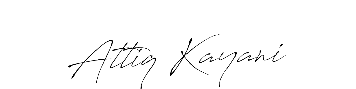 You can use this online signature creator to create a handwritten signature for the name Attiq Kayani. This is the best online autograph maker. Attiq Kayani signature style 6 images and pictures png