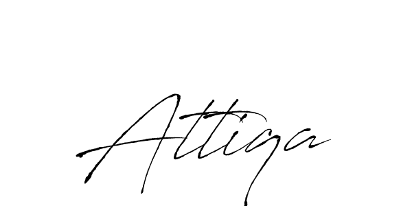 Design your own signature with our free online signature maker. With this signature software, you can create a handwritten (Antro_Vectra) signature for name Attiqa. Attiqa signature style 6 images and pictures png