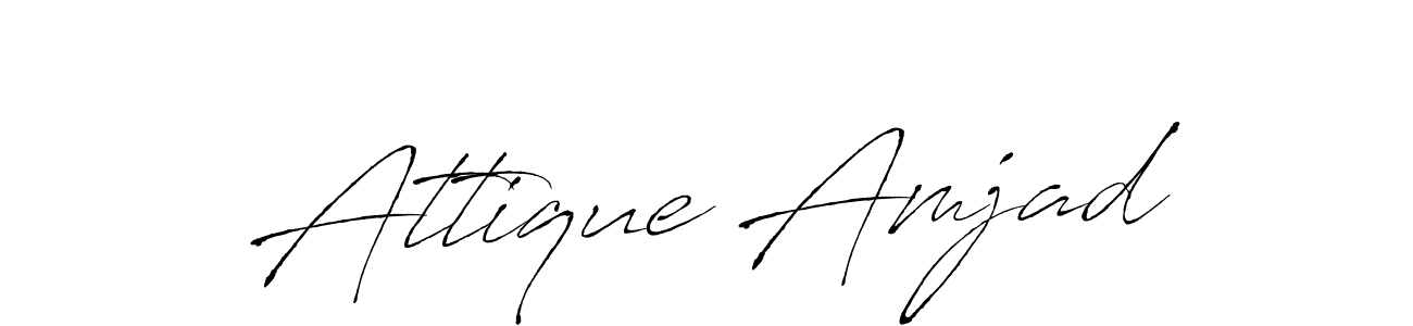 Attique Amjad stylish signature style. Best Handwritten Sign (Antro_Vectra) for my name. Handwritten Signature Collection Ideas for my name Attique Amjad. Attique Amjad signature style 6 images and pictures png