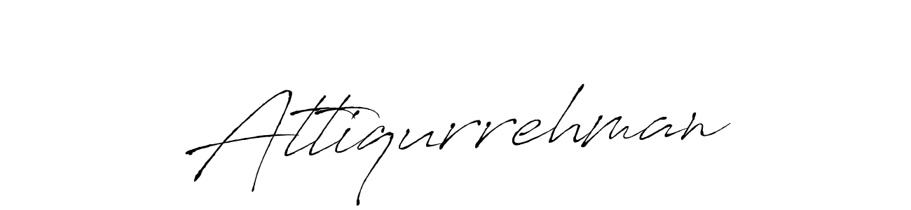 Create a beautiful signature design for name Attiqurrehman. With this signature (Antro_Vectra) fonts, you can make a handwritten signature for free. Attiqurrehman signature style 6 images and pictures png