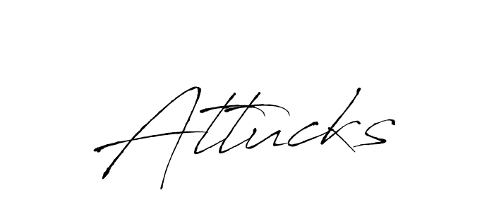 How to make Attucks name signature. Use Antro_Vectra style for creating short signs online. This is the latest handwritten sign. Attucks signature style 6 images and pictures png