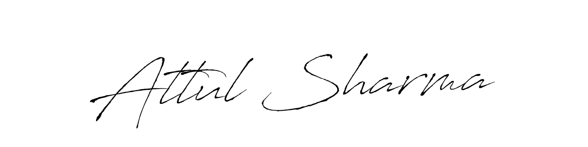 How to make Attul Sharma signature? Antro_Vectra is a professional autograph style. Create handwritten signature for Attul Sharma name. Attul Sharma signature style 6 images and pictures png