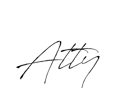 How to make Atty signature? Antro_Vectra is a professional autograph style. Create handwritten signature for Atty name. Atty signature style 6 images and pictures png