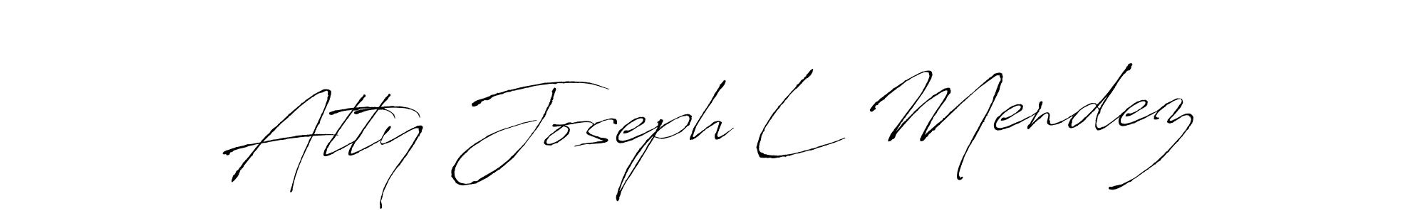 Use a signature maker to create a handwritten signature online. With this signature software, you can design (Antro_Vectra) your own signature for name Atty Joseph L Mendez. Atty Joseph L Mendez signature style 6 images and pictures png