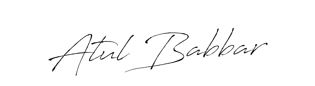 Design your own signature with our free online signature maker. With this signature software, you can create a handwritten (Antro_Vectra) signature for name Atul Babbar. Atul Babbar signature style 6 images and pictures png