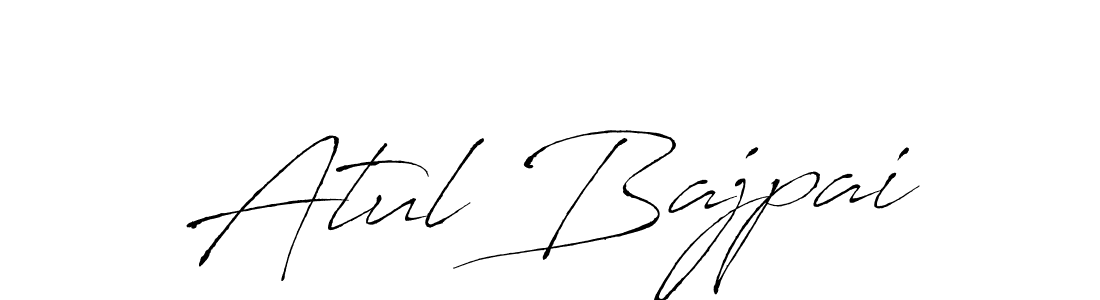 Atul Bajpai stylish signature style. Best Handwritten Sign (Antro_Vectra) for my name. Handwritten Signature Collection Ideas for my name Atul Bajpai. Atul Bajpai signature style 6 images and pictures png