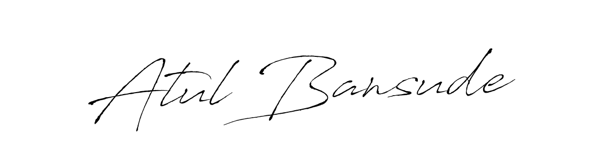 Create a beautiful signature design for name Atul Bansude. With this signature (Antro_Vectra) fonts, you can make a handwritten signature for free. Atul Bansude signature style 6 images and pictures png