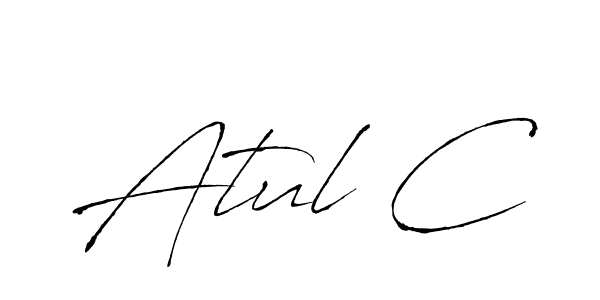 How to make Atul C name signature. Use Antro_Vectra style for creating short signs online. This is the latest handwritten sign. Atul C signature style 6 images and pictures png