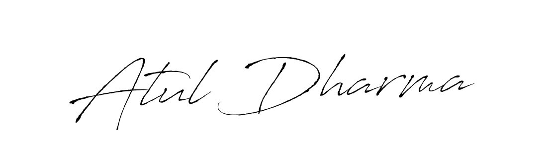 The best way (Antro_Vectra) to make a short signature is to pick only two or three words in your name. The name Atul Dharma include a total of six letters. For converting this name. Atul Dharma signature style 6 images and pictures png