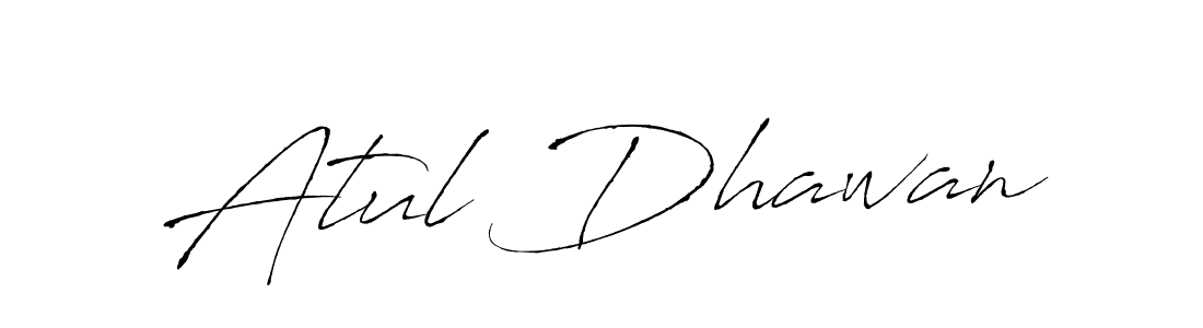 How to make Atul Dhawan name signature. Use Antro_Vectra style for creating short signs online. This is the latest handwritten sign. Atul Dhawan signature style 6 images and pictures png
