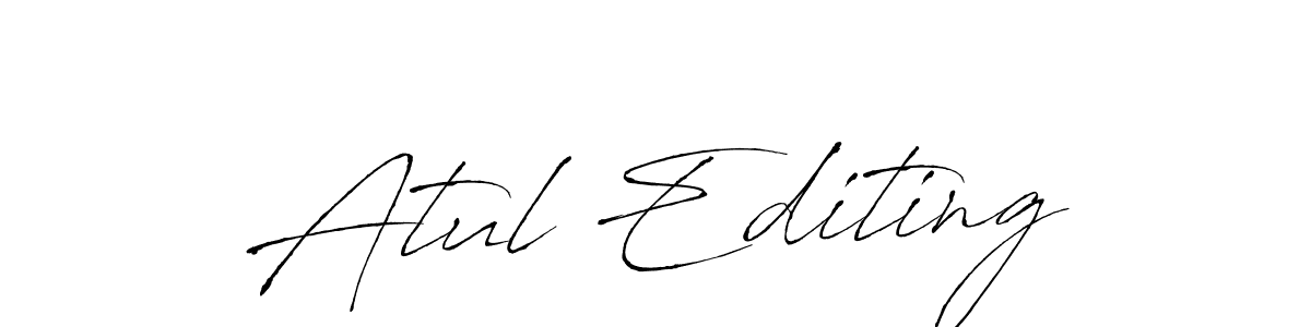 Atul Editing stylish signature style. Best Handwritten Sign (Antro_Vectra) for my name. Handwritten Signature Collection Ideas for my name Atul Editing. Atul Editing signature style 6 images and pictures png