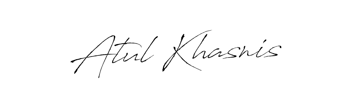 The best way (Antro_Vectra) to make a short signature is to pick only two or three words in your name. The name Atul Khasnis include a total of six letters. For converting this name. Atul Khasnis signature style 6 images and pictures png