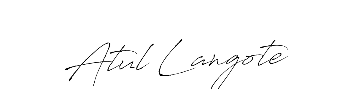 Create a beautiful signature design for name Atul Langote. With this signature (Antro_Vectra) fonts, you can make a handwritten signature for free. Atul Langote signature style 6 images and pictures png