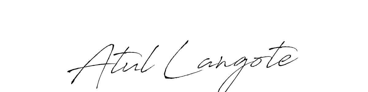 How to make Atul Langote signature? Antro_Vectra is a professional autograph style. Create handwritten signature for Atul Langote name. Atul Langote signature style 6 images and pictures png