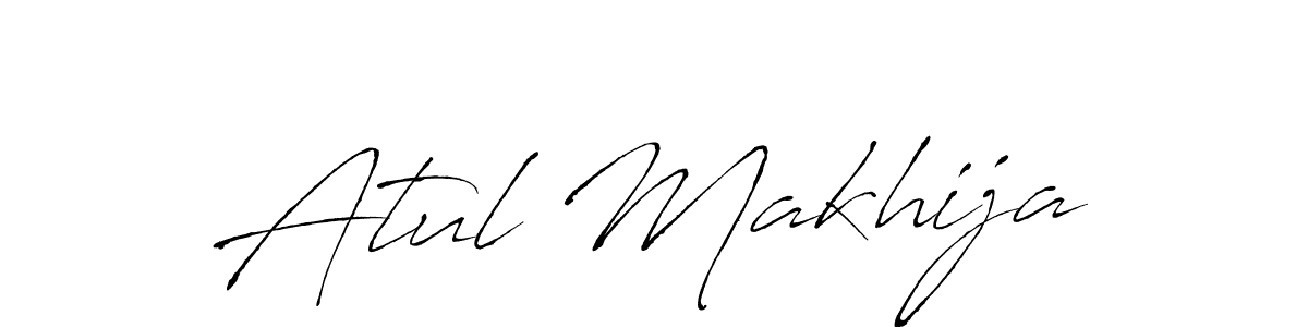 Make a beautiful signature design for name Atul Makhija. With this signature (Antro_Vectra) style, you can create a handwritten signature for free. Atul Makhija signature style 6 images and pictures png