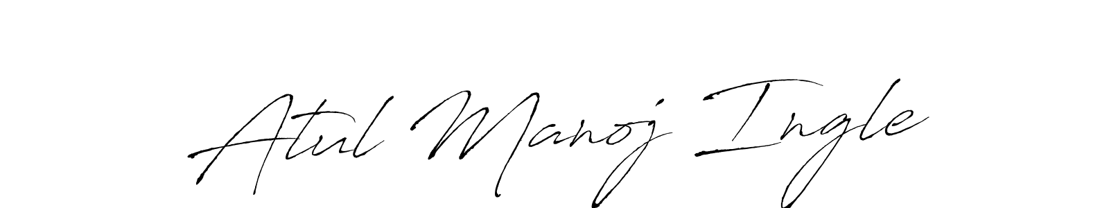 Also we have Atul Manoj Ingle name is the best signature style. Create professional handwritten signature collection using Antro_Vectra autograph style. Atul Manoj Ingle signature style 6 images and pictures png