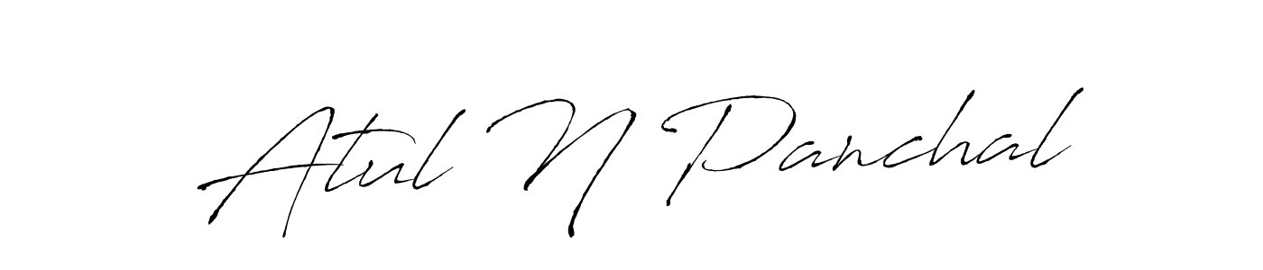 Create a beautiful signature design for name Atul N Panchal. With this signature (Antro_Vectra) fonts, you can make a handwritten signature for free. Atul N Panchal signature style 6 images and pictures png