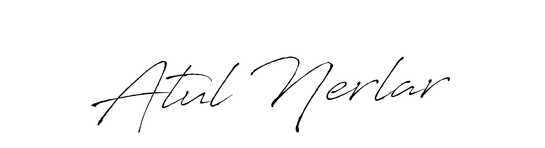 You can use this online signature creator to create a handwritten signature for the name Atul Nerlar. This is the best online autograph maker. Atul Nerlar signature style 6 images and pictures png