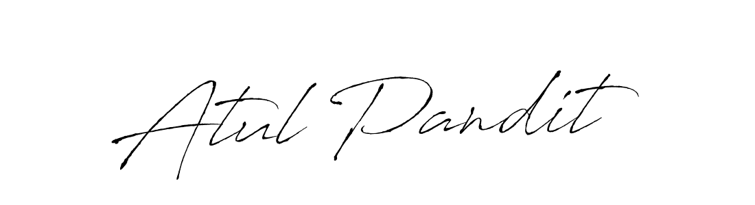 Make a beautiful signature design for name Atul Pandit. With this signature (Antro_Vectra) style, you can create a handwritten signature for free. Atul Pandit signature style 6 images and pictures png