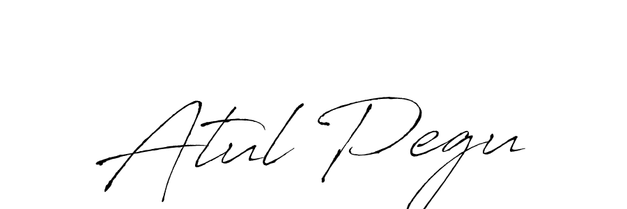 Also You can easily find your signature by using the search form. We will create Atul Pegu name handwritten signature images for you free of cost using Antro_Vectra sign style. Atul Pegu signature style 6 images and pictures png