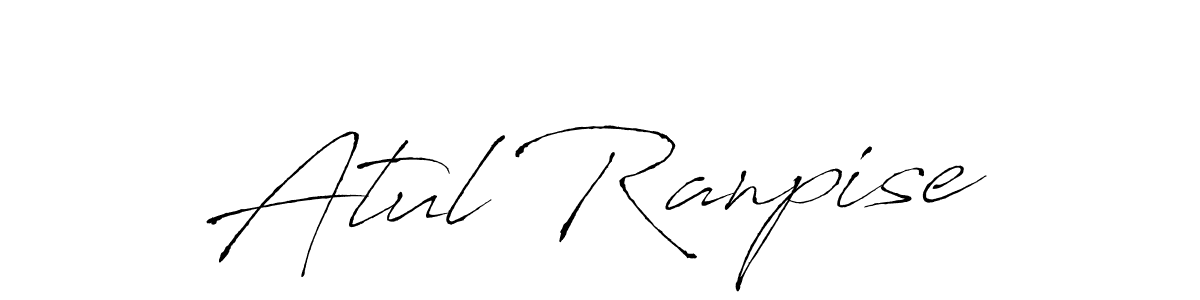 How to make Atul Ranpise signature? Antro_Vectra is a professional autograph style. Create handwritten signature for Atul Ranpise name. Atul Ranpise signature style 6 images and pictures png