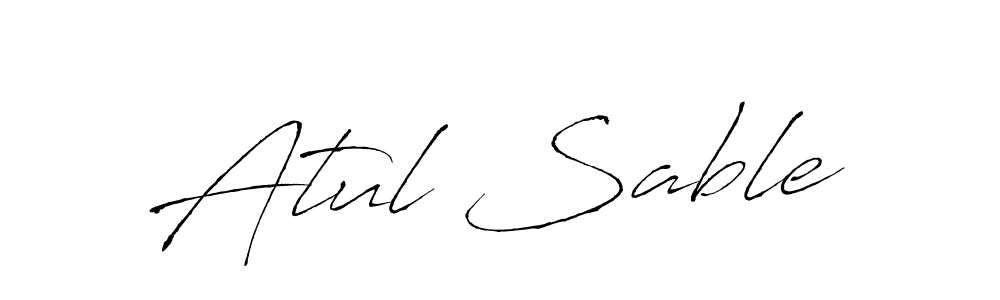 The best way (Antro_Vectra) to make a short signature is to pick only two or three words in your name. The name Atul Sable include a total of six letters. For converting this name. Atul Sable signature style 6 images and pictures png