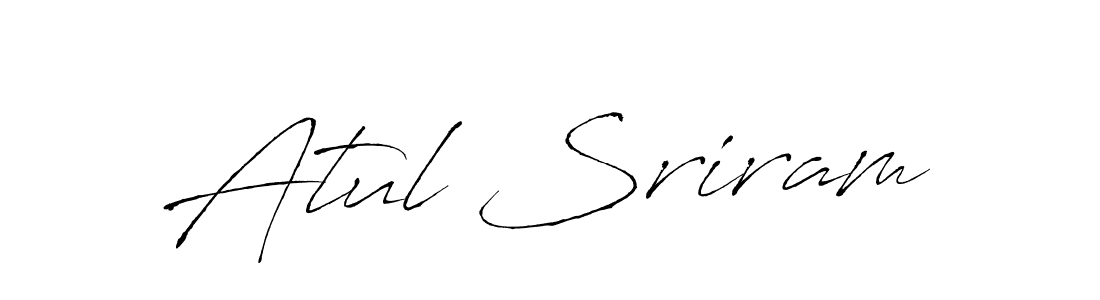 How to make Atul Sriram name signature. Use Antro_Vectra style for creating short signs online. This is the latest handwritten sign. Atul Sriram signature style 6 images and pictures png