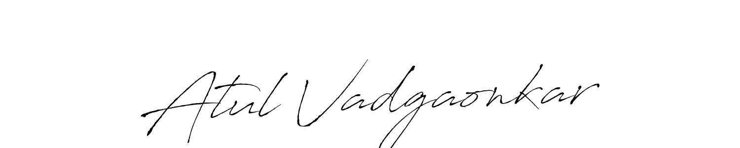 How to make Atul Vadgaonkar signature? Antro_Vectra is a professional autograph style. Create handwritten signature for Atul Vadgaonkar name. Atul Vadgaonkar signature style 6 images and pictures png