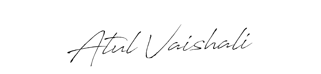 Create a beautiful signature design for name Atul Vaishali. With this signature (Antro_Vectra) fonts, you can make a handwritten signature for free. Atul Vaishali signature style 6 images and pictures png