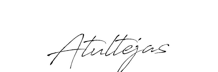 How to make Atultejas name signature. Use Antro_Vectra style for creating short signs online. This is the latest handwritten sign. Atultejas signature style 6 images and pictures png
