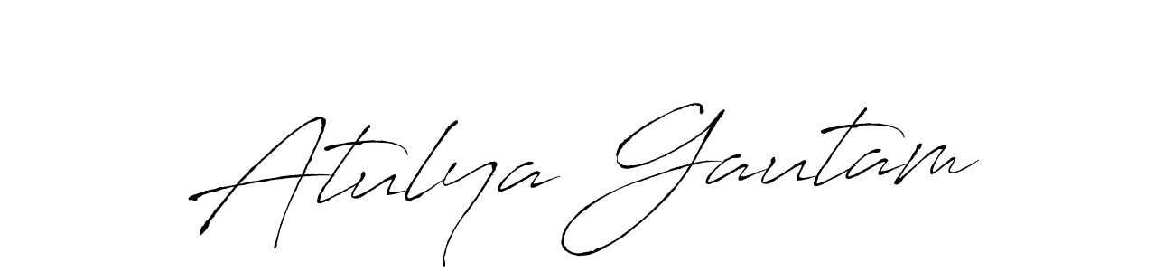 Make a beautiful signature design for name Atulya Gautam. With this signature (Antro_Vectra) style, you can create a handwritten signature for free. Atulya Gautam signature style 6 images and pictures png