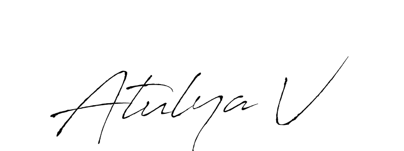 The best way (Antro_Vectra) to make a short signature is to pick only two or three words in your name. The name Atulya V include a total of six letters. For converting this name. Atulya V signature style 6 images and pictures png