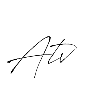 Design your own signature with our free online signature maker. With this signature software, you can create a handwritten (Antro_Vectra) signature for name Atv. Atv signature style 6 images and pictures png