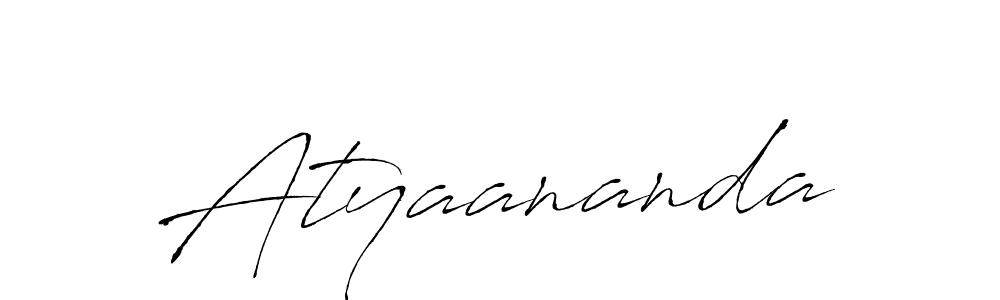 How to make Atyaananda name signature. Use Antro_Vectra style for creating short signs online. This is the latest handwritten sign. Atyaananda signature style 6 images and pictures png