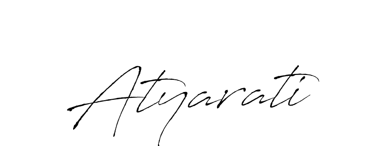 Make a beautiful signature design for name Atyarati. With this signature (Antro_Vectra) style, you can create a handwritten signature for free. Atyarati signature style 6 images and pictures png