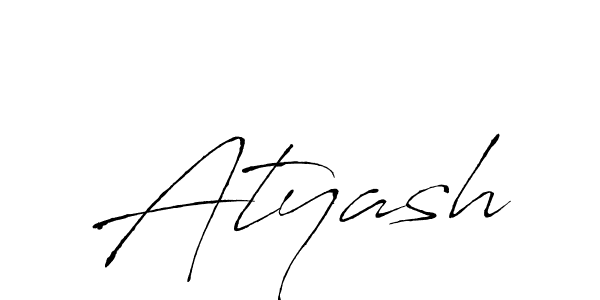 Make a beautiful signature design for name Atyash. With this signature (Antro_Vectra) style, you can create a handwritten signature for free. Atyash signature style 6 images and pictures png