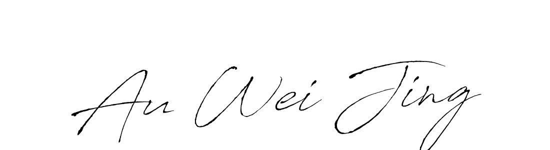 How to make Au Wei Jing name signature. Use Antro_Vectra style for creating short signs online. This is the latest handwritten sign. Au Wei Jing signature style 6 images and pictures png