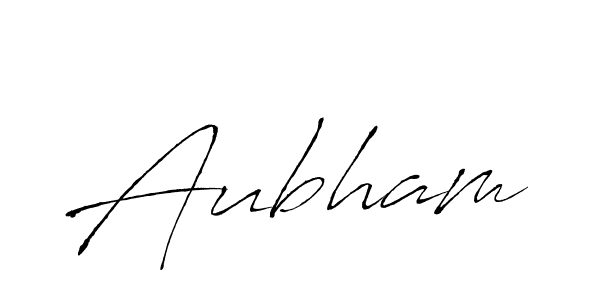 Aubham stylish signature style. Best Handwritten Sign (Antro_Vectra) for my name. Handwritten Signature Collection Ideas for my name Aubham. Aubham signature style 6 images and pictures png