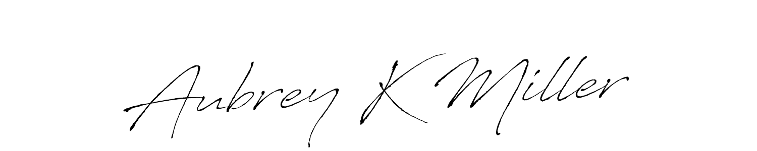 Use a signature maker to create a handwritten signature online. With this signature software, you can design (Antro_Vectra) your own signature for name Aubrey K Miller. Aubrey K Miller signature style 6 images and pictures png