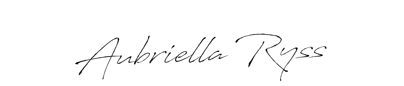 Design your own signature with our free online signature maker. With this signature software, you can create a handwritten (Antro_Vectra) signature for name Aubriella Ryss. Aubriella Ryss signature style 6 images and pictures png